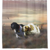 Engelse pointer douchegordijn (Voorkant)