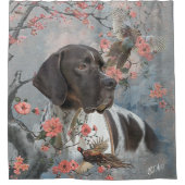 Engelse pointer douchegordijn (Voorkant)