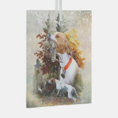 Engelse pointer glas ornament (Voorkant Rechts)