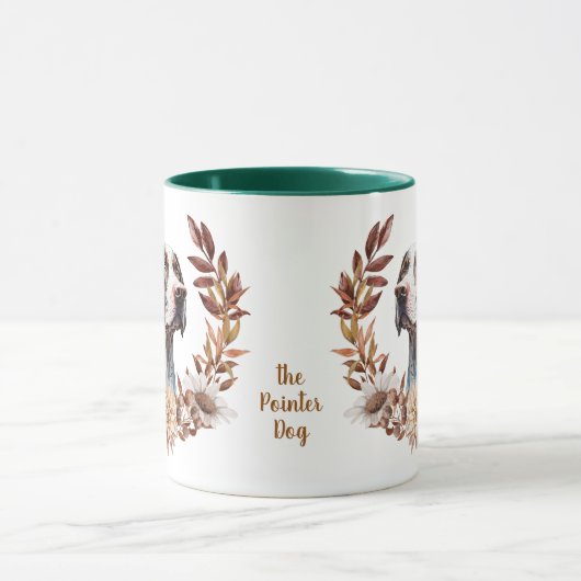 Engelse Pointer Hond Herfst krans Mok (Midden)