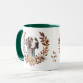 Engelse Pointer Hond Herfst krans Mok (Voorkant links)