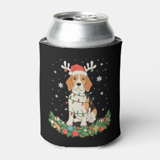 Engelse Pointer Hond Rendier Hoed Kerstverlichting Blikjeskoeler