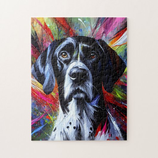Engelse Pointer Honden Acrylprint | Kleurrijk Legpuzzel (Verticaal)