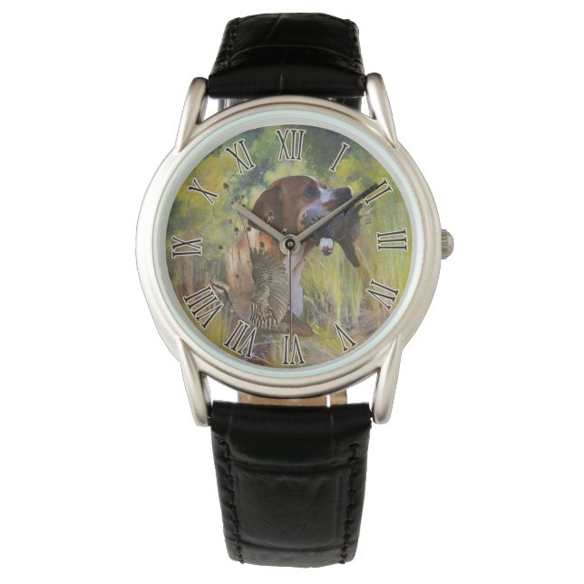Engelse pointer horloge (Voorkant)