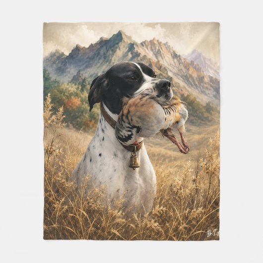Engelse Pointer Jacht ,Chukar patrijs Fleece Deken (Voorkant)