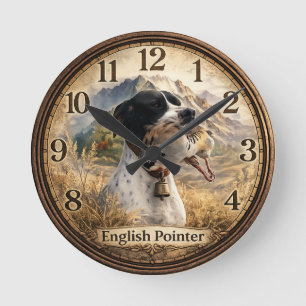 Engelse Pointer Jacht ,Chukar patrijs Ronde Klok