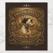Engelse Pointer Jacht ,Chukar patrijs Wijn Etiket (Enkel label)