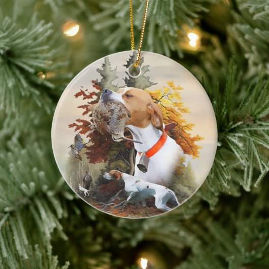 Engelse pointer keramisch ornament (Boom)