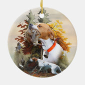 Engelse pointer keramisch ornament (Achterkant)