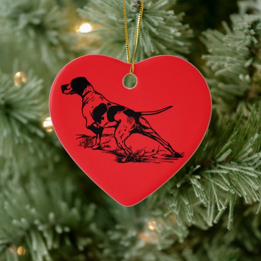 Engelse pointer keramisch ornament (Boom)