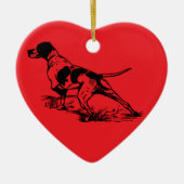 Engelse pointer keramisch ornament (Voorkant)