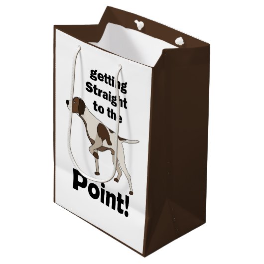 Engelse Pointer Komt Recht Ter Zake Medium Cadeauzakje (Voorkant Gekanteld)