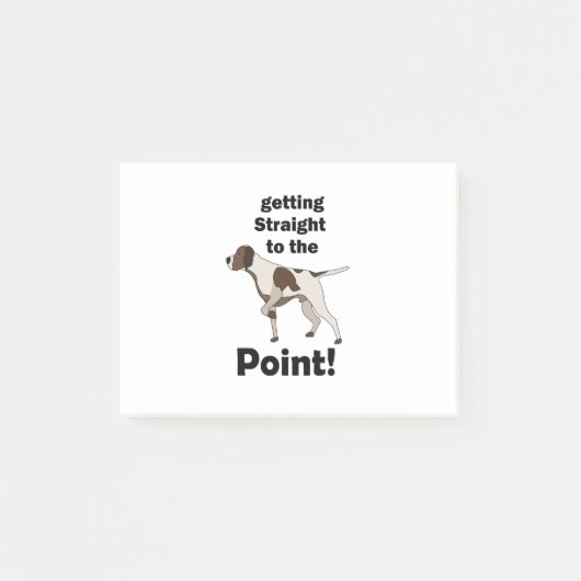 Engelse Pointer Komt Rechtstreeks Ter Zake Post-it® Notes (Voorkant)