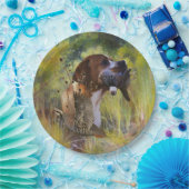 Engelse pointer papieren bordje (Feest)