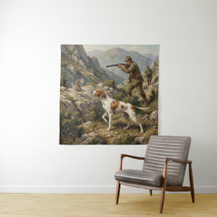 Engelse Pointer, Patrijzenjacht Wandkleed