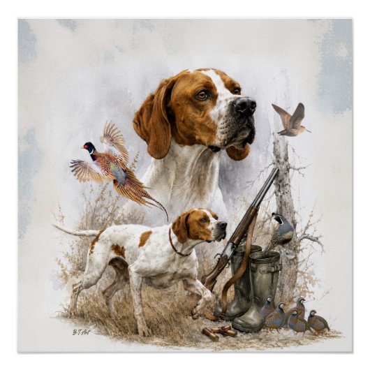 Engelse Pointer Perfect Poster (Voorkant)