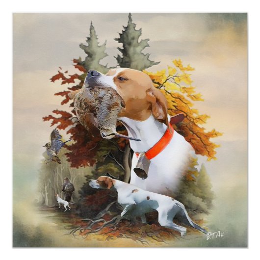 Engelse pointer perfect poster (Voorkant)