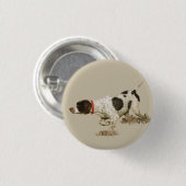 Engelse pointer ronde button 3,2 cm (Voorkant /achterkant)