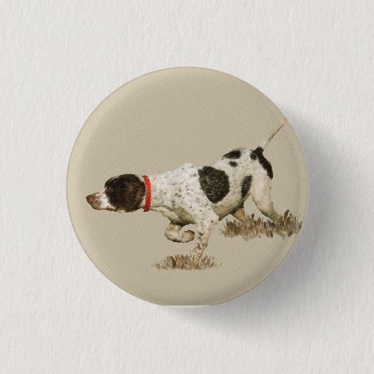 Engelse pointer ronde button 3,2 cm (Voorkant)