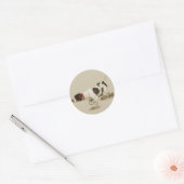 Engelse pointer ronde sticker (Envelop)