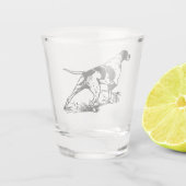 Engelse pointer shot glas (Achterkant)