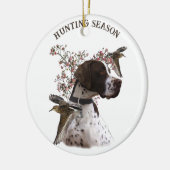 Engelse pointer, vogeljacht keramisch ornament (Links)