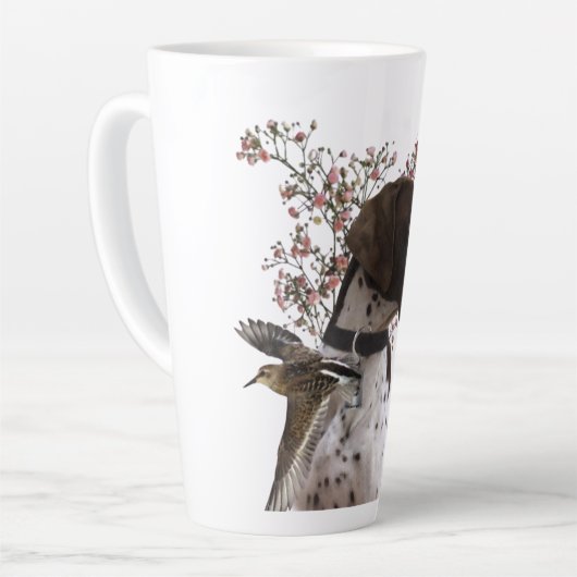 Engelse pointer, vogeljacht latte mok (Linkerhoek)