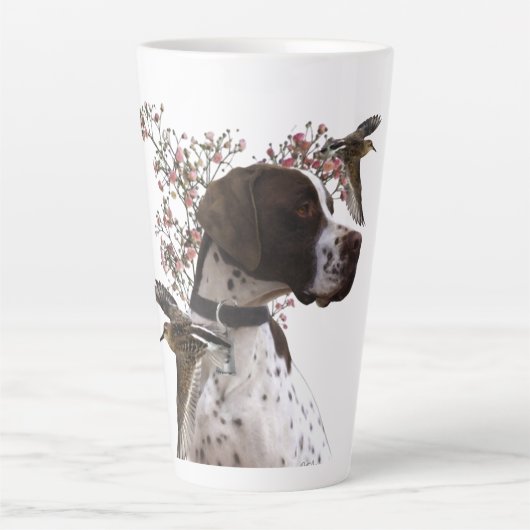 Engelse pointer, vogeljacht latte mok (Voorkant)