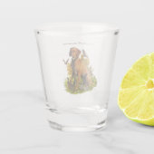 Engelse pointer, vogeljacht shot glas (Achterkant)