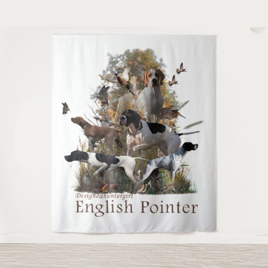 Engelse pointer wandkleed (Voorkant)