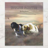 Engelse pointer wijn etiket (Enkel label)