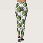 Engelse pouter duif met bergen leggings (Achterkant)