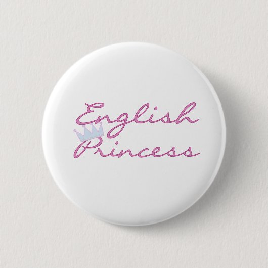 Engelse prinses ronde button 5,7 cm (Voorkant)