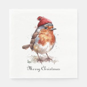 Engelse Robin Kersttafel Decoratie Charme Servet