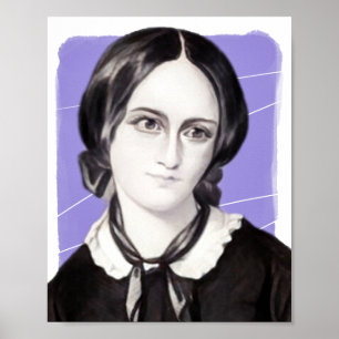 Engelse romanschrijfster Emily Brontë illustratie Poster