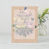 Engelse Roos Garden Wedding Invitation Kaart (Staand voorkant)