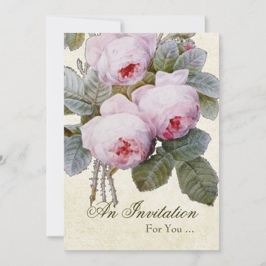 Engelse Roos Pensioenfeest Uitnodiging Op Maat (Voorkant)