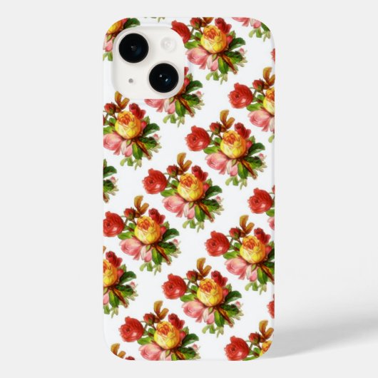 Engelse Rozen Hoesje-Mate iPhone Case (Achterkant)