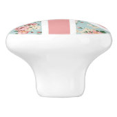 Engelse Rozen Union Jack Flag Keramische Knop (Zijkant)