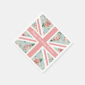 Engelse Rozen Union Jack Flag Servet (Hoek)