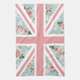 Engelse Rozen Union Jack Flag Theedoek