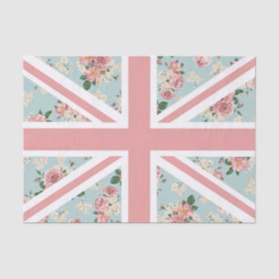 Engelse Rozen Union Jack Flag Tissuepapier