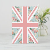 Engelse Rozen Union Jack Floral Pattern Kaart (Staand voorkant)