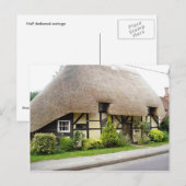 Engelse scènes, halfgetimberde behuizing briefkaart (Voorkant / Achterkant)
