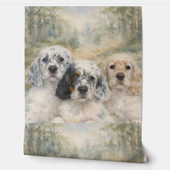 Engelse Setter Behang (Afrollen)