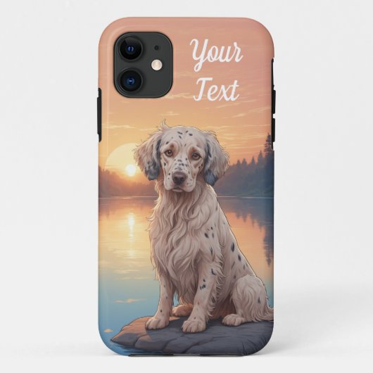 Engelse Setter bij Lake Case-Mate iPhone Case (Achterkant)