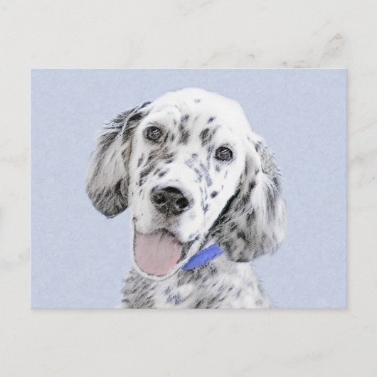 Engelse Setter Blue Belton schilder Dog Art Briefkaart (Voorkant)