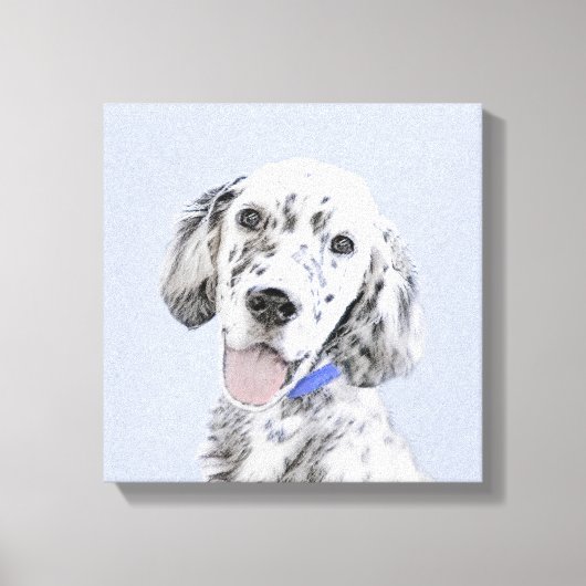 Engelse Setter Blue Belton schilder Dog Art Canvas Afdruk (Voorkant)