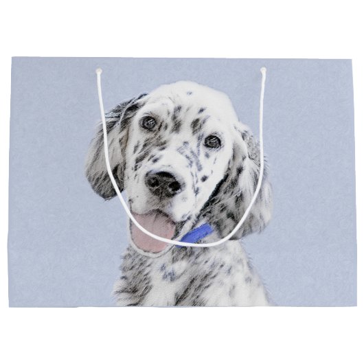 Engelse Setter Blue Belton schilder Dog Art Groot Cadeauzakje (Achterkant)