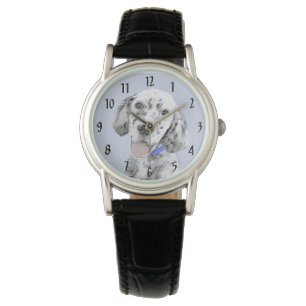 Engelse Setter Blue Belton schilder Dog Art Horloge